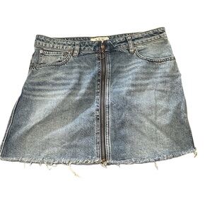 🆕 Free People Denim Zipper Skirt